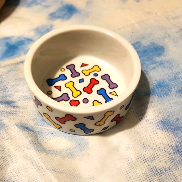 Colorful Dog Bone Ceramic Bowl - Picture 1 of 1